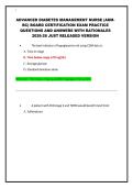 ADVANCED DIABETES MANAGEMENT NURSE &lpar;ADM-BC&rpar; BOARD CERTIFICATION EXAM