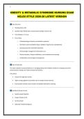 OBESITY & METABOLIC SYNDROME NURSING EXAM NCLEX STYLE 2026-28 LATEST VERSION