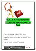 WGU C175 DATA MANAGEMENT EXAM COMPLETE PACKAGE DEAL