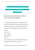 Test Bank for Marketing Research&colon; An Applied Orientation&comma; 7th Edition by Naresh K&period; Malhotra  &vert; Verified Chapters 1-23 Complete &vert; A&plus; Grade &vert; Downloadable PDF