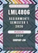 LML4806 Assignment 1 Semester 1 2026 Memo &vert;Due Date March 2026