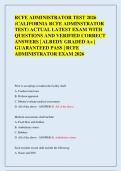 RCFE ADMINISTRATOR TEST 2026  &lpar;CALIFORNIA RCFE ADMINSTRATOR  TEST&rpar; ACTUAL LATEST EXAM WITH  QUESTIONS AND VERIFIED CORRECT  ANSWERS &vert; ALREDY GRADED A&plus; &vert;  GUARANTEED PASS &vert; RCFE  ADMINISTRATOR EXAM 2026