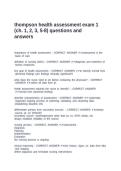 thompson health assessment exam 1 &lpar;ch&period; 1&comma; 2&comma; 3&comma; 5-8&rpar; questions and answers