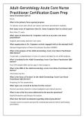 Adult-Gerontology Acute Care Nurse  Practitioner Certification Exam Prep 