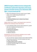 ABEM Emergency Medical Services Subspecialty  Certification Examination Questions and Correct  Answers &lpar;Verified Answers&rpar; Plus Rationales 2026  Q&A &vert; Instant Download Pdf
