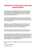 NURS 5050 Test 2 Study Guide Questions With Complete Solutions 