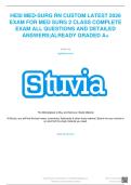 HESI MED-SURG RN CUSTOM LATEST 2026 EXAM FOR MED SURG 2 CLASS COMPLETE EXAM ALL QUESTIONS AND DETAILED ANSWERS&vert;ALREADY GRADED A&plus;