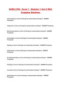 NURS 2350 - Exam 1 - Modules 1 And 2 With Complete Solutions 