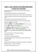 BLOCK 7 - QUIZ 1 CONTENT&vert; TOP SCORES MADE SIMPLE &vert; TRUSTED TEST SOLUTIONS&excl;