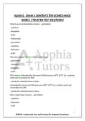 BLOCK 6 - EXAM 3 CONTENT&vert; TOP SCORES MADE SIMPLE &vert; TRUSTED TEST SOLUTIONS&excl;