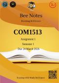 COM1513 Assignment 1 Semester 1 2026 Due 24 March 2026