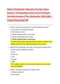 Water Distribution Operator Practice Exam & Study Guide