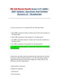 NR 326 Mental Health Nursing &lpar;NR 326&rpar;&comma; Chamberlain University&comma; 2026&sol;2027 &ndash; Exam 2 V1 Questions and Verified Answers &lpar;A&rpar;