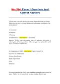 Nur 514 &lpar;NUR 514&rpar;&comma; &lbrack;Institution Not Specified&rsqb;&comma; 2026&sol;2027 &ndash; Exam 1 Questions and Correct Answers Review Guide