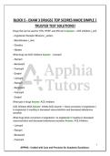 BLOCK 5 - EXAM 3 DRUGS&vert; TOP SCORES MADE SIMPLE &vert; TRUSTED TEST SOLUTIONS&excl;