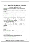 BLOCK 5 - QUIZ 8 CONTENT&vert; TOP SCORES MADE SIMPLE &vert; TRUSTED TEST SOLUTIONS&excl;