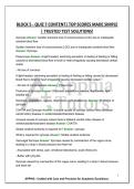 BLOCK 5 - QUIZ 7 CONTENT&vert; TOP SCORES MADE SIMPLE &vert; TRUSTED TEST SOLUTIONS&excl;