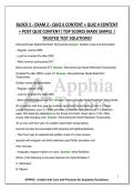 BLOCK 5 - EXAM 2 - QUIZ 6 CONTENT &plus; QUIZ 4 CONTENT &plus; POST QUIZ CONTENT&vert; TOP SCORES MADE SIMPLE &vert; TRUSTED TEST SOLUTIONS&excl;
