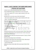 BLOCK 5 - QUIZ 5 CONTENT&vert; TOP SCORES MADE SIMPLE &vert; TRUSTED TEST SOLUTIONS&excl;