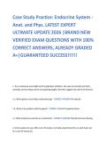 Case Study Practice&colon; Endocrine System -  Anat&period; and Phys&period; LATEST EXPERT  ULTIMATE UPDATE 2026 &vert;BRAND NEW  VERIFIED EXAM QUESTIONS WITH 100&percnt;  CORRECT ANSWERS&comma; ALREADY GRADED  A&plus;&vert;GUARANTEED SUCCESS&excl;&excl;&excl;&excl;&excl;&excl;