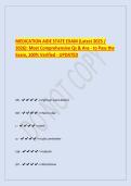 MEDICATION AIDE STATE EXAM &lpar;Latest 2025 &sol;  2026&rpar;&colon; Most Comprehensive Qs & Ans - to Pass the  Exam&comma; 100&percnt; Verified - UPDATED 