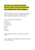 SAR Tech III Updated &vert; Detailed Review Guide with Exam Questions and Verified Solutions &vert; Grade A&plus;