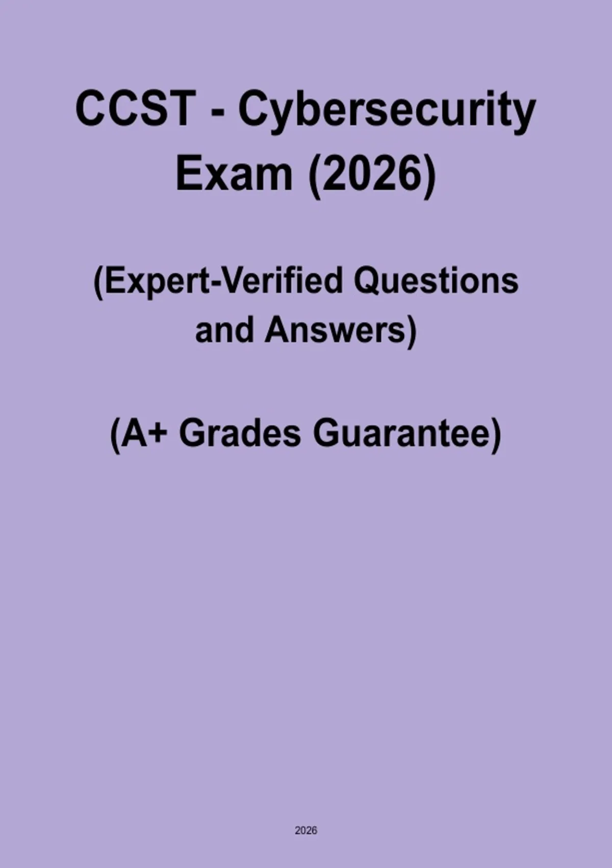 CCST – Cybersecurity Exam PDF – Complete Study & Practice Guide ...