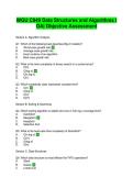 WGU C949 Data Structures and Algorithms I OA&vert; Objective Assessment&vert;Accurate&vert;Verified