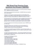 Wall Street Prep Premium Exam Questions And Answers 2026&sol;2027