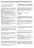 All of Astronomy Chapter 6 Quizzes with Verified Answers