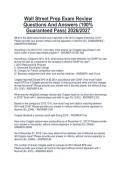 Wall Street Prep Exam Review Questions And Answers &lpar;100&percnt; Guaranteed Pass&rpar; 2026&sol;2027
