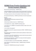 BCMAS Exam Practice Questions And Correct Answers 2026&sol;2027