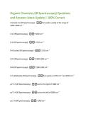 Organic Chemistry &lpar;IR Spectroscopy&rpar; Questions  and Answers latest Update &vert; 100&percnt; Correct  