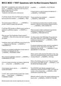 BECC MOD 1 TEST Questions with Verified Answers Rated A