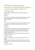 NR 449 Week 4 Sampling Strategy and  Measurement and Data Collection Exam Questions  and Answers latest Update &vert; 100&percnt; Correct  