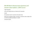 NR 449 Week 4 Review Exam Questions and  Answers latest Update &vert; 100&percnt; Correct   Target Population  entire set of subjects who are of interest to the researcher  Sample  the population that the researcher will actually study&period;  What type of sampling strateg