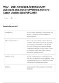 WGU - D251 Advanced Auditing EXAM Questions and Answers &lpar;Verified Answers&rpar; &lpar;Latest Update 2026&rpar; UPDATE&excl;&excl;