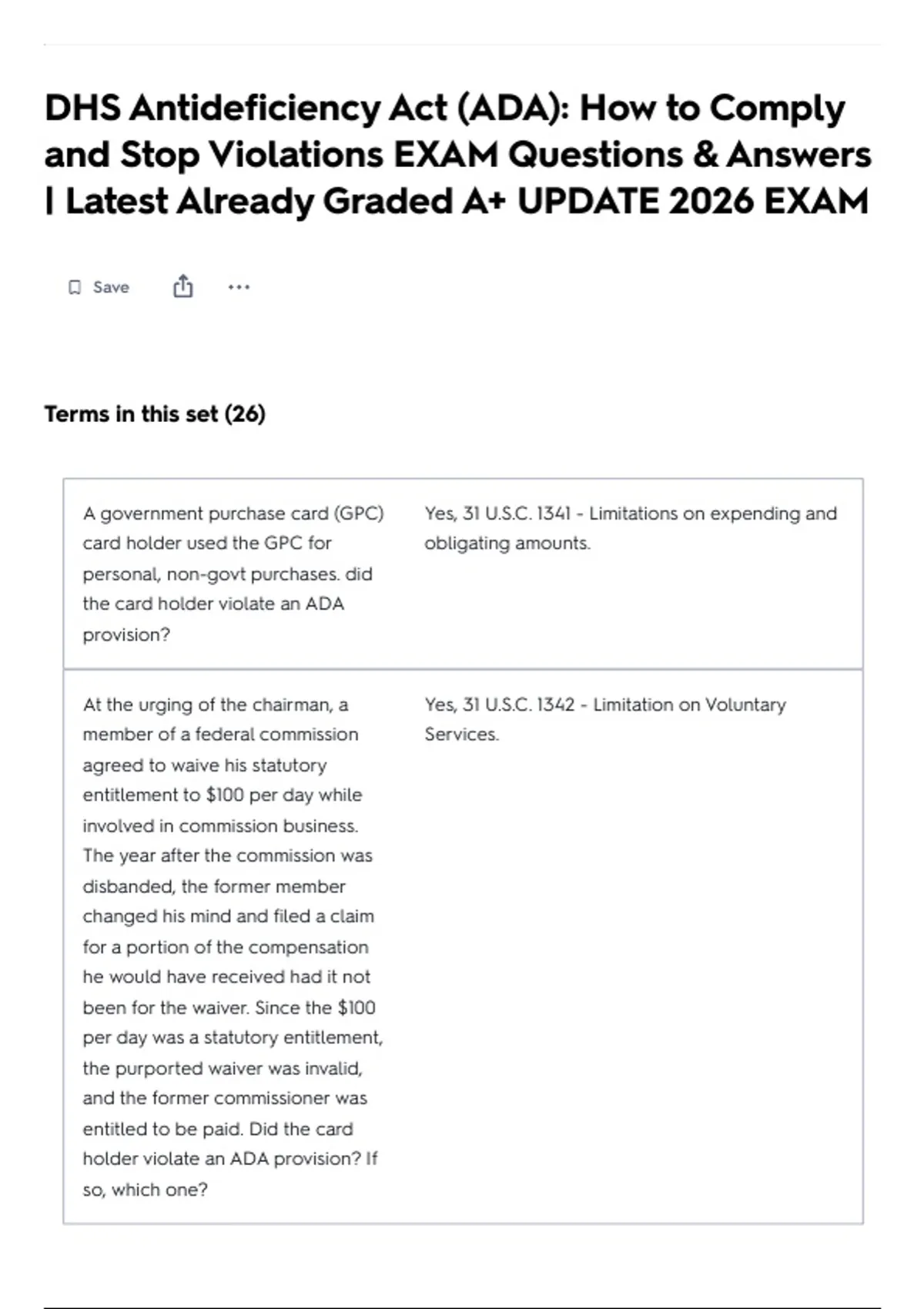 DHS Antideficiency Act (ADA): How to Comply and Stop Violations EXAM ...