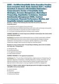 CHSE &ndash; Certified Hospitality Sales Executive Practice Exam Complete Study Guide Updated 2026 &vert; Verified Questions & Answers with Detailed Rationales &vert; Comprehensive Review of Hospitality Sales Strategies&comma; Revenue Management&comma; Marketing & Prospecting&comma; Negot