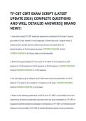 TF-CBT CERT EXAM SCRIPT &lpar;LATEST  UPDATE 2026&rpar; COMPLETE QUESTIONS  AND WELL DETAILED ANSWERS&vert;&vert; BRAND  NEW&excl;&excl;&excl; 