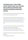 XACTIMATE LEVEL 2 FINAL PAPER  &lpar;LATEST UPDATE 2026&rpar; FULL SOLUTION  WITH COMPLETE QUESTIONS AND  VERIFIED ANSWERS&vert;&vert; GUARANTEED  SUCCESS 