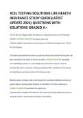 XCEL TESTING SOLUTIONS LIFE HEALTH  INSURANCE STUDY GUIDE&lpar;LATEST  UPDATE 2026&rpar; QUESTIONS WITH  SOLUTIONS GRADED A&plus;