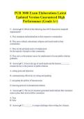 PUR 3000 Exam Elaborations Latest Updated Version Guaranteed High Performance &lpar;Grade A&plus;&rpar;