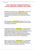 NAVY ODS FINAL EXAM 2026 UPDATED ACTUAL EXAM WITH CORRECT SOLUTIONS&period;