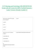 CCT Routing and Switching &lpar;100-490 RSTECH&rpar; Exam with all Correct & 100&percnt; Verified Answers &vert;Latest Version &vert;Already Graded A&plus;
