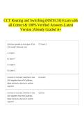 CCT Routing and Switching &lpar;RSTECH&rpar; Exam with all Correct & 100&percnt; Verified Answers &vert;Latest Version &vert;Already Graded A&plus;