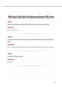 Publix Always Think Safety Test Questions and Answers 100&percnt; Correct
