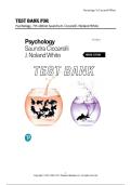  Test Bank for Psychology&comma; 7th Edition by Saundra Ciccarelli & J&period; Noland White &vert; 978-0138162665 &vert; All Chapters 1-15 &vert; Intro to Psychology Exam Prep 2026&sol;2027