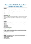 New York State DMV 19A Certification Exam  Questions and Answers Latest