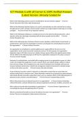 CCT Module 6 with all Correct & 100&percnt; Verified Answers &vert;Latest Version &vert;Already Graded A&plus;
